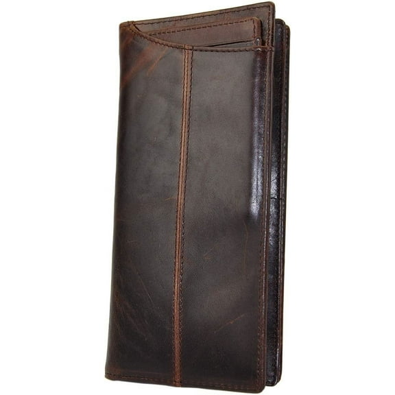 CAILDANL Mens Genuine Leather Bifold Wallet Organizer Checkbook Card Case（0 1019 A Coffee）