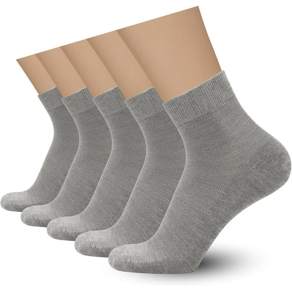 CAILDANL Mens Rayon Bamboo Ankle Breathable Socks Thin Quarter Athletic Comfortable Casual Mesh Socks 5 Pairs