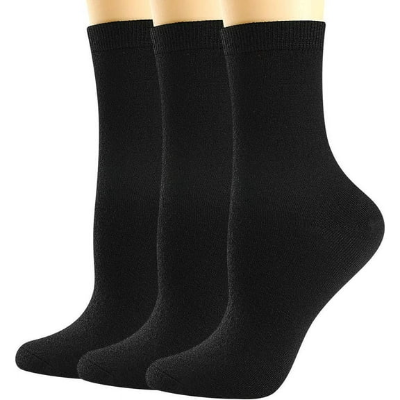 CAILDANL Merino Wool Socks for Women, Thin Wool Socks Womens Black Dress Sock Lightweight Crew Calf Smart Hiking