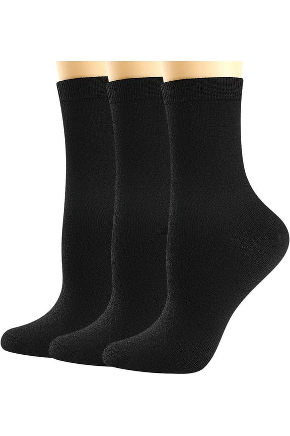 Merino Wool Socks for Women, Thin Wool Socks Womens Black Dress Sock Lightweight Crew Calf Smart Hiking