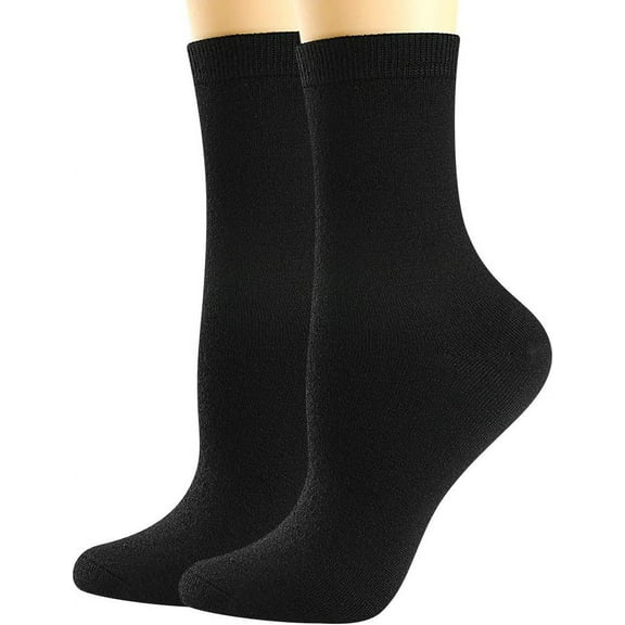 CAILDANL Merino Wool Socks for Women, Thin Wool Socks Womens Black Dress Sock Lightweight Crew Calf Smart Hiking