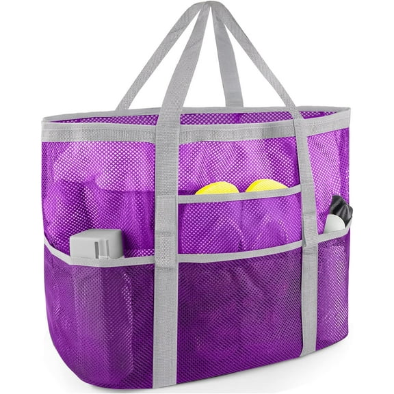 CAILDANL Mesh Beach Bag - Large Tote Bag for Family, Toys & Vacation Essentials