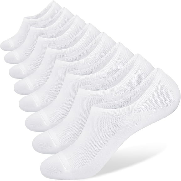 CAILDANL No Show Socks for Men 6/8 pack Cotton Thin Low Cut Non Slip for Loafer Flats Sneakers 5-8/9-11/12-15