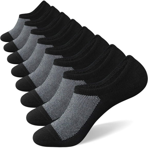 CAILDANL No Show Socks for Men 6/8 pack Cotton Thin Low Cut Non Slip for Loafer Flats Sneakers 5-8/9-11/12-15