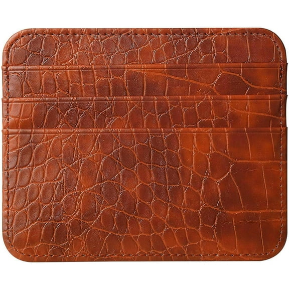 CAILDANL PU Leather Ultra-thin Wallet, Retro Double-sided Card Insertion Wallet, Minimalist Credit Card Protection Cover, Multi Slot Card Holder Card Bag (Green)