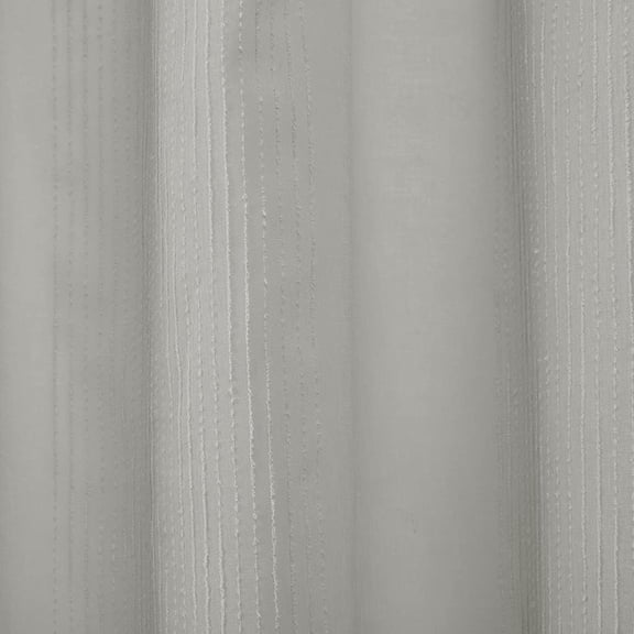 CAILDANL Park Anna Sheers Shower Curtain, Textured Striped Accent Design, Modern Mid-Century Bathroom Decor, Machine Washable, Fabric Privacy Screen 72x72", Ivory