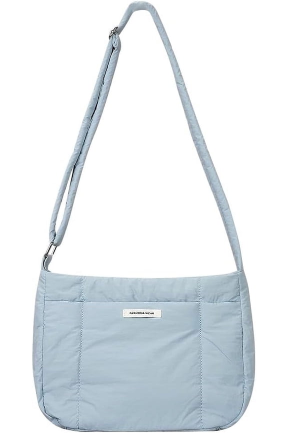 Puffer Crossbody Bag Puffy Shoulder Bag Purse for Women Lightweight Padding Satchel Bag Nylon Puffy Bag