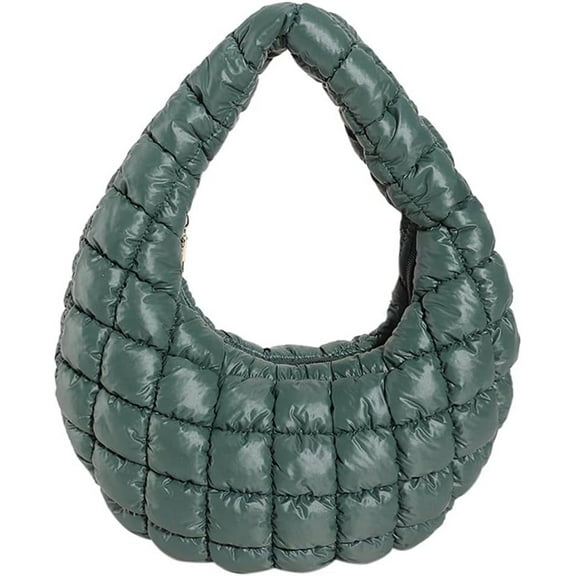 CAILDANL Quilted Hobo Handbag for Women Shoulder Purse Puffer Clutch Purse Trendy Puffy Bag Y2K Aesthetic Handbag