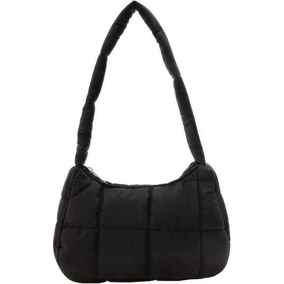 CAILDANL Quilted Puffer Handbag Padded Puffy Purse for Women Lightweight Cotton Padding Hobo Bag Shoulder Purse
