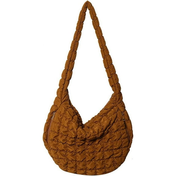 CAILDANL Quilted Tote Bag Large Puffer Crossbody Bag Women Puffy Shoulder Bag Quilted Padding Hobo Tote Bag