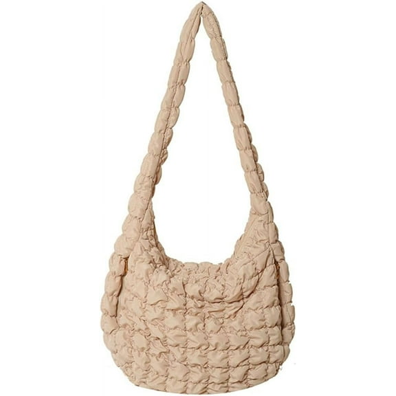 CAILDANL Quilted Tote Bag Large Puffer Crossbody Bag Women Puffy Shoulder Bag Quilted Padding Hobo Tote Bag