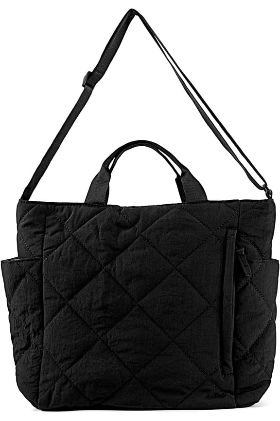 Quilted Tote Bag for Women Puffer Hobo Handbag Lightweight Quilted Padding Shoulder Bag Nylon Padded Crossbody Bag