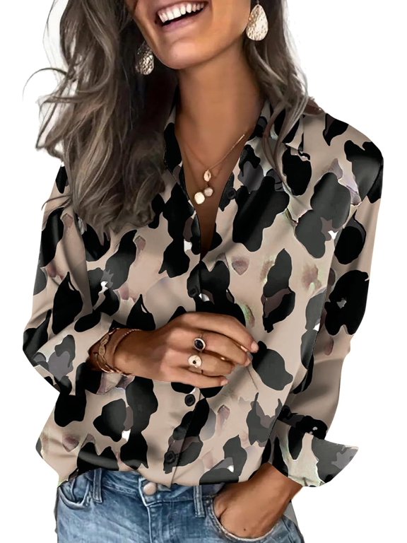 Satin Blouses for Women Silk Button Down Shirts Long Sleeve Business Casual Tops