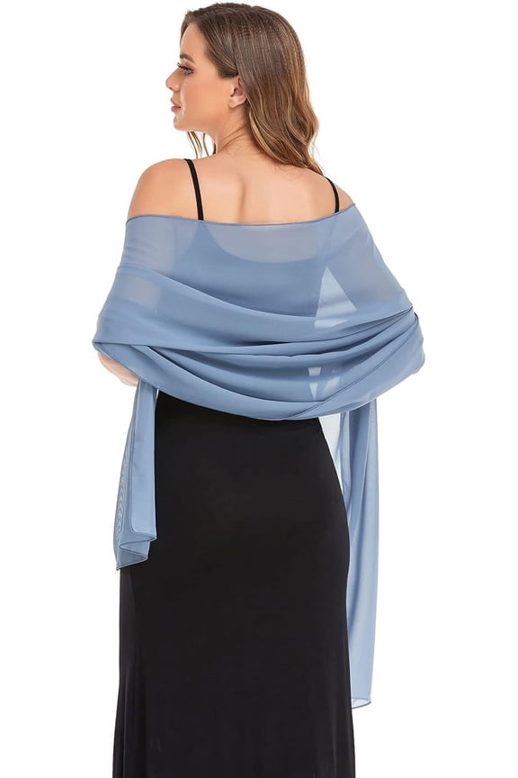 Shawls and Wraps for Evening Dresses Sheer Chiffon Women Elegant Soft Silky Wraps Wedding Bridal Scarf