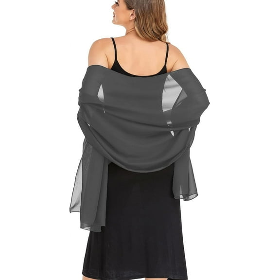 CAILDANL Shawls and Wraps for Evening Dresses Sheer Chiffon Women Elegant Soft Silky Wraps Wedding Bridal Scarf