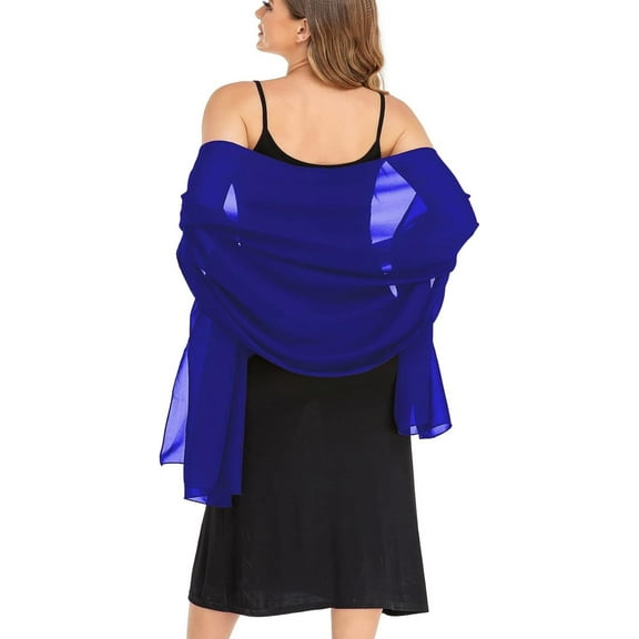 CAILDANL Shawls and Wraps for Evening Dresses Sheer Chiffon Women Elegant Soft Silky Wraps Wedding Bridal Scarf