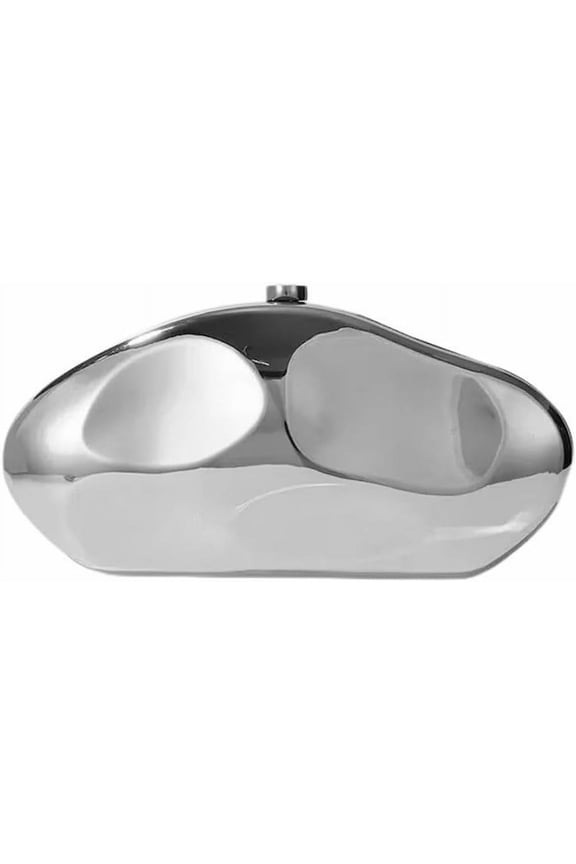 Shell Shape Acrylic Clutch Trendy Metallic Acrylic Evening Bag Shiny Egg Purses and Handbags for Women Wedding Party