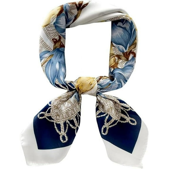 CAILDANL Silk Feeling Scarf Medium Square Satin Head Scarf for Women 27.5 × 27.5 inches