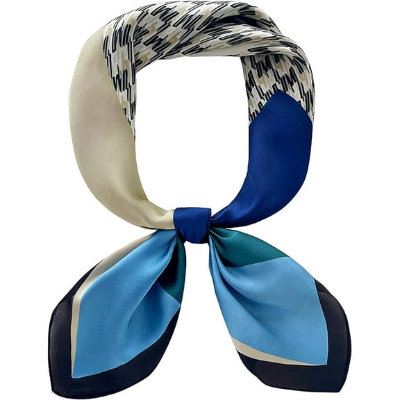 CAILDANL Silk Feeling Scarf Medium Square Satin Head Scarf for Women 27.5 × 27.5 inches