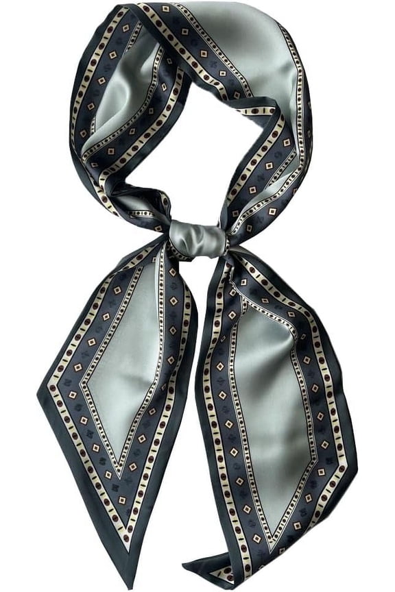 Silk Head Scarf for Hair Fashion Headwrap for Women Lightweight Neck Tie