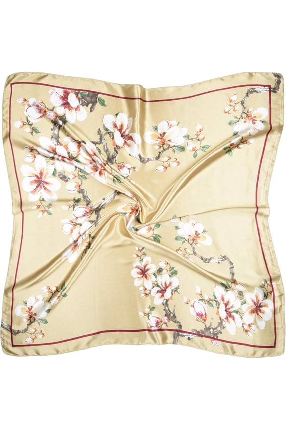 Silk Like Head Scarf for Women Satin Printed Bandana for Hair Wrapping Fashion Accessory 35 Inch Square Hair Scarf