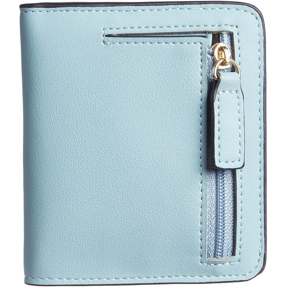CAILDANL Small Wallet for Women, Slim Bifold Credit Card Holder, Compact RFID Blocking Cash Wallet, Billfolds Thin Leather Zipper Pocket, Mini Wallet Gift for Ladies Teen Girls Travel with ID Window