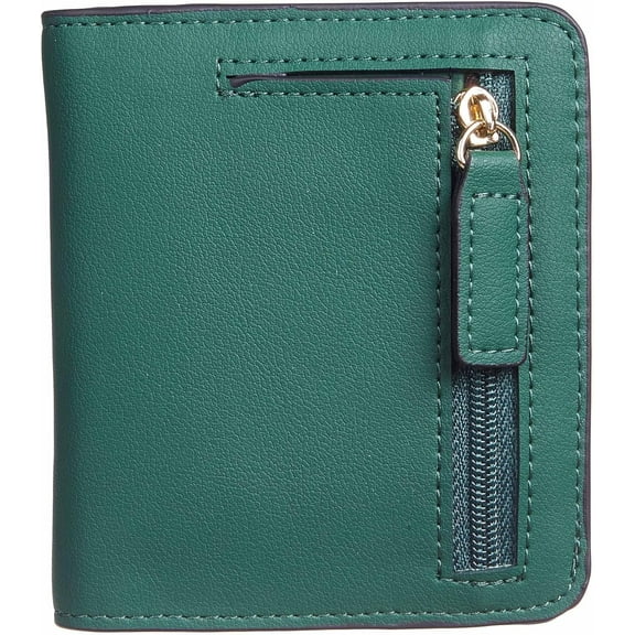 CAILDANL Small Wallet for Women, Slim Bifold Credit Card Holder, Compact RFID Blocking Cash Wallet, Billfolds Thin Leather Zipper Pocket, Mini Wallet Gift for Ladies Teen Girls Travel with ID Window
