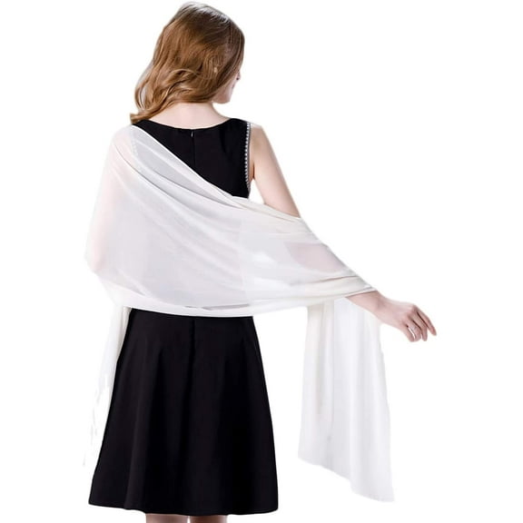 CAILDANL Soft Chiffon Scarfs Shawls and Wraps for Evening Dresses Wedding Shawl Wraps Bridal Scarve for Women