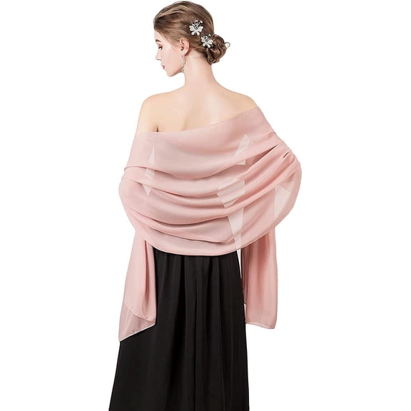 CAILDANL Soft Chiffon Scarfs Shawls and Wraps for Evening Dresses Wedding Shawl Wraps Bridal Scarve for Women