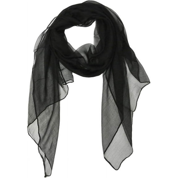 CAILDANL Solid Color Silk Long Scarf
