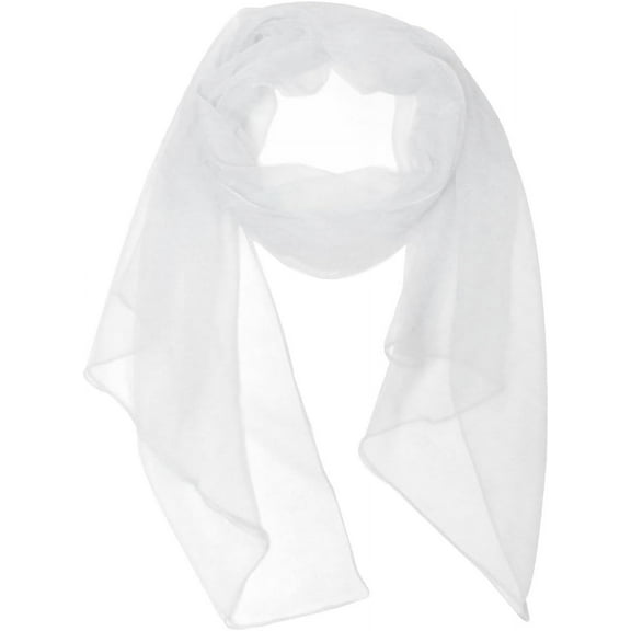 CAILDANL Solid Color Silk Long Scarf