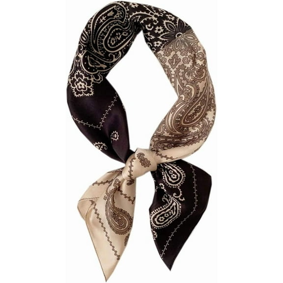 CAILDANL Square Silk Feeling Scarf Medium Satin Hair Scarf Bracelet Gift For Women 27.5 × 27.5 inches