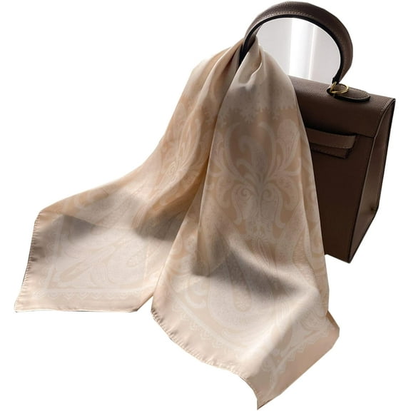CAILDANL Square Silk Feeling Scarf Medium Satin Hair Scarf Bracelet Gift For Women 27.5 × 27.5 inches
