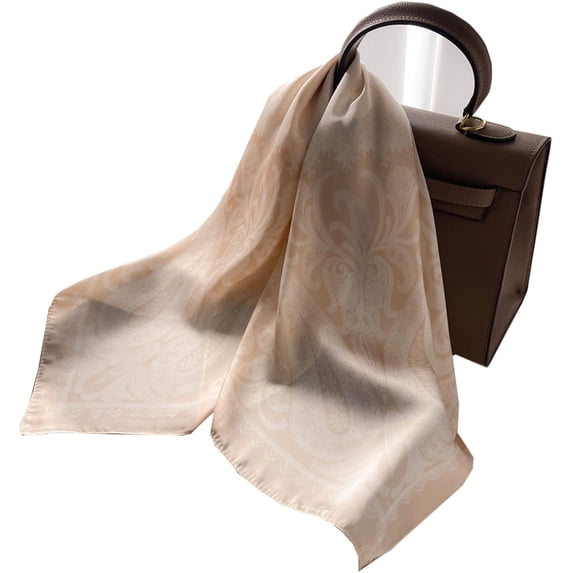 CAILDANL Square Silk Feeling Scarf Medium Satin Hair Scarf Bracelet Gift For Women 27.5 × 27.5 inches