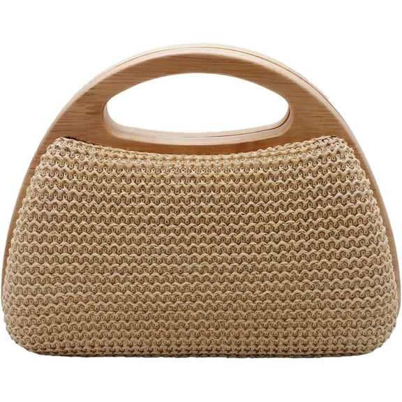 CAILDANL Straw Clutch Handbags Women Beach Crossbody Hand-woven Summer Purse Wallet Top handle Evening Bag for Wedding Party