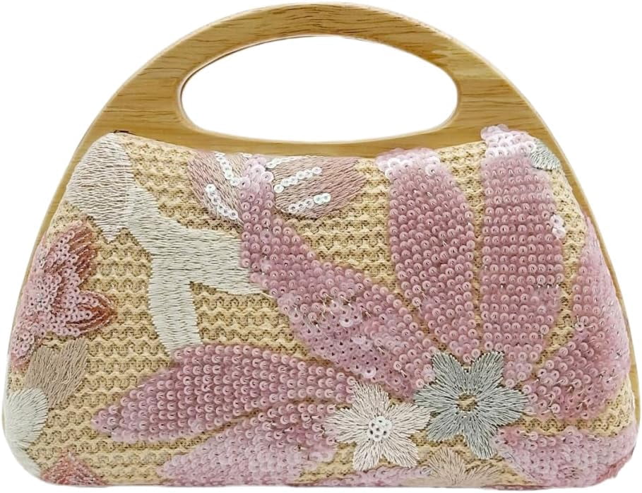 CAILDANL Straw Clutch Handbags Women Beach Crossbody Hand-woven Summer Purse Wallet Top handle Evening Bag for Wedding Party