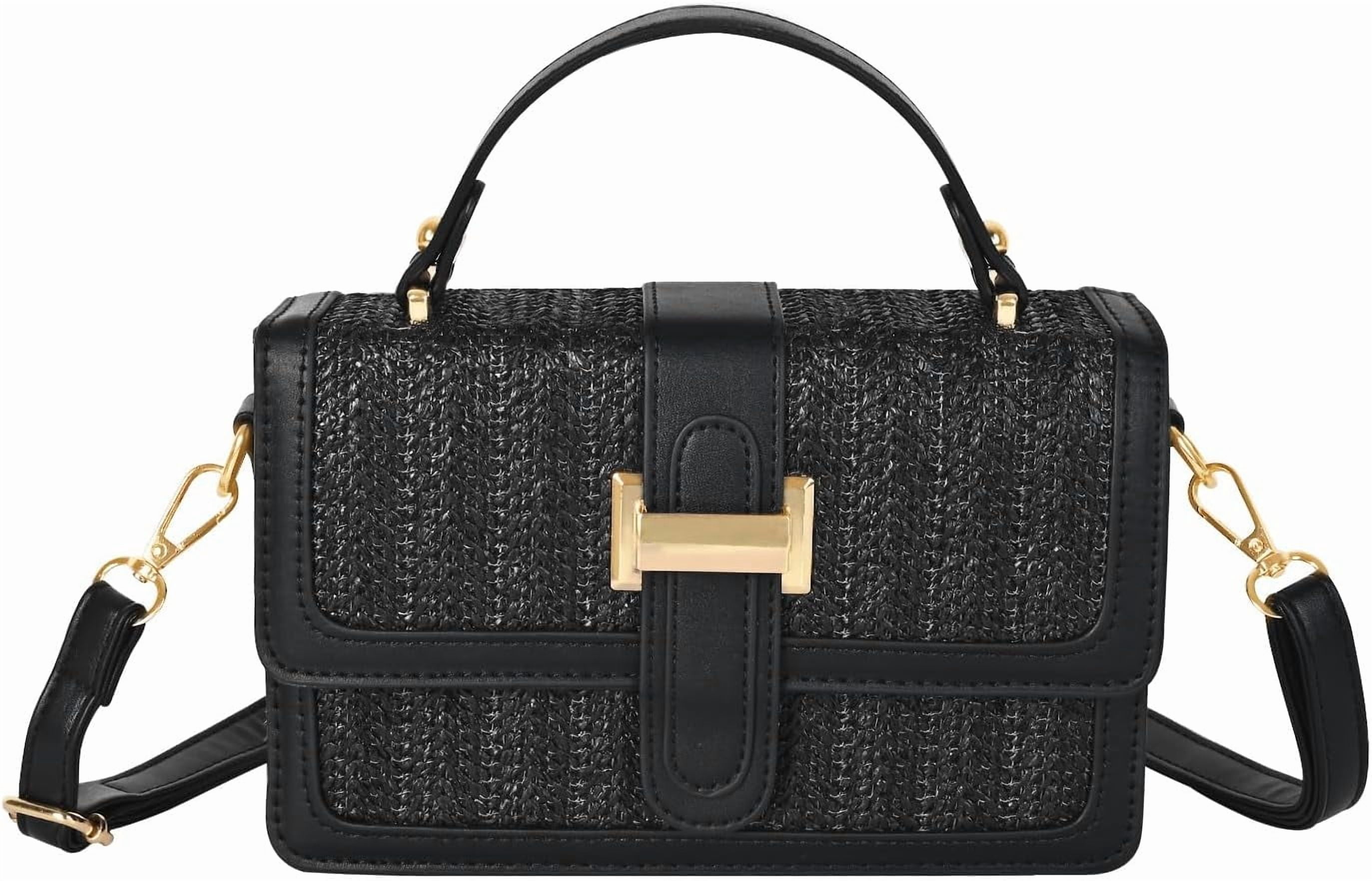 CAILDANL Straw Crossbody Bags for Women Summer Straw Clutch Bag Woven Beach Purse Vacation Handbags
