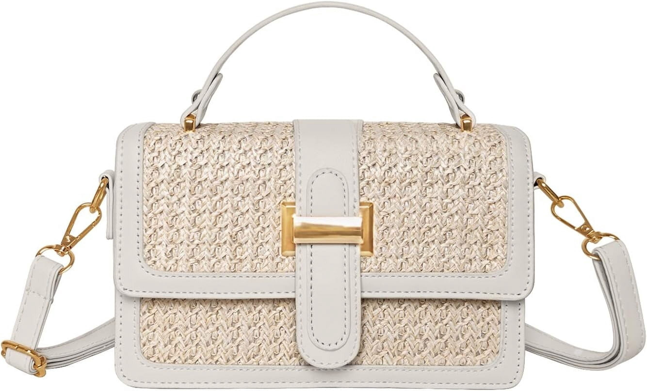 CAILDANL Straw Crossbody Bags for Women Summer Straw Clutch Bag Woven Beach Purse Vacation Handbags