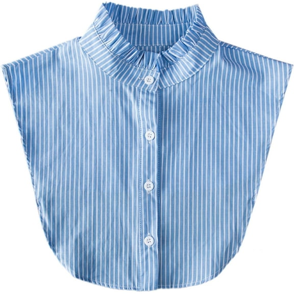 CAILDANL Striped Detachable Fake Collar Half Shirt Blouse Collar Faux False Collar Elegant for Women Girls
