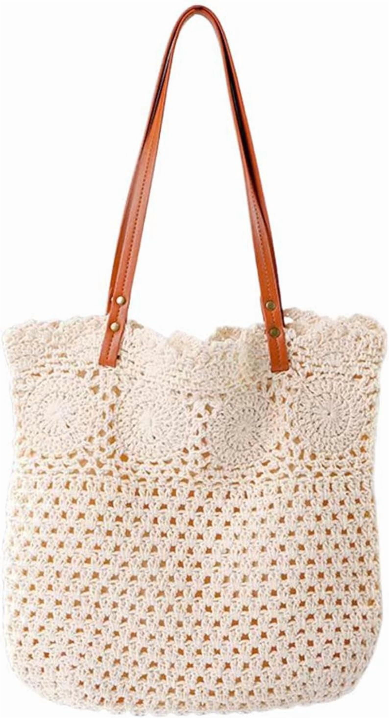 CAILDANL Summer Knitted Shoulder Bag bags for 2025, Bohemian Hobo Beach bag Casual Designer Purse for Women