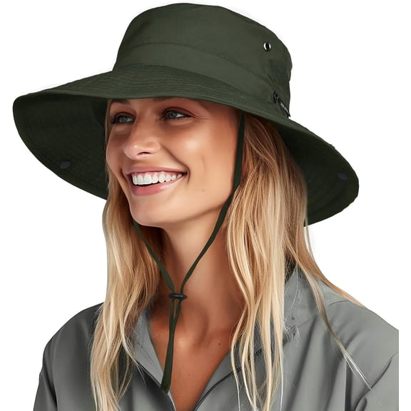 CAILDANL Sun Hats for Women Men UV Protection Summer Hat Wide Brim Packable UPF50 Cowboy Hat Hiking Fishing Hats