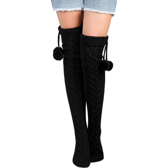 CAILDANL Thigh High Socks for Women Cable Knit Over the Knee Boot Socks, Long Warm Leg Warmers Winter