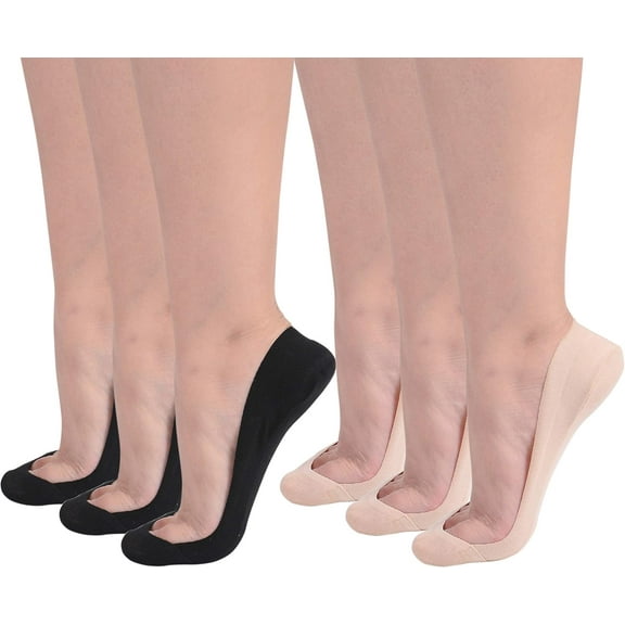 CAILDANL Thin Ultra Low Cut No Show Socks in ANY Flats Heels Womens TRULY Non Slip Cotton Liner Socks