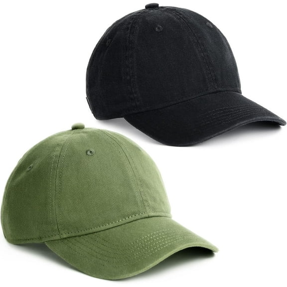 CAILDANL Toddler Baseball Hat Kids Boys Girls Adjustable Washed Cotton Baseball Cap with Ponytail