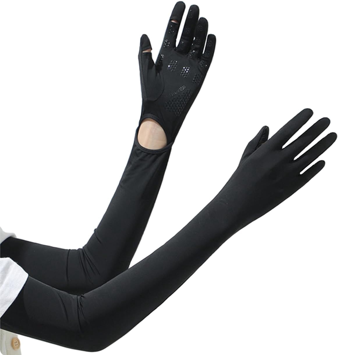 CAILDANL UV Protection Women's Driving Gloves - Full Finger Arm Sleeve ...