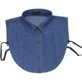 thumbnail image 1 of CAILDANL Unisex Stylish Solid Color Detachable Half Shirt Blouse Fake Collar Denim Cotton Faux Collar Dickey Collar, 1 of 3