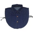 thumbnail image 1 of CAILDANL Unisex Stylish Solid Color Detachable Half Shirt Blouse Fake Collar Denim Cotton Faux Collar Dickey Collar, 1 of 5