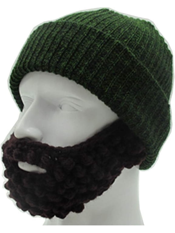 Unisex Wacky Beard Hat Knit Funny Beanie Cap Wind Mask