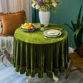 thumbnail image 1 of CAILDANL Velvet Tablecloth Luxurious Solid Rectangle Table Cloth,Oblong Retro Farmhouse Ruffle Tablecloths Washable Table Cover for Party Wedding Baby Shower Kitchen Dinning Tabletop Decoration, 1 of 7