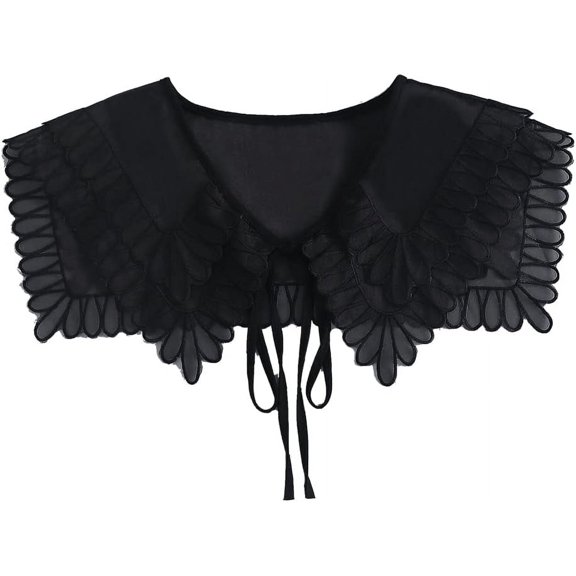 CAILDANL Vintage Lace False Collar Detachable Half Shirt Blouse Fake Collar Elegant Shawl Collar for Women Girls